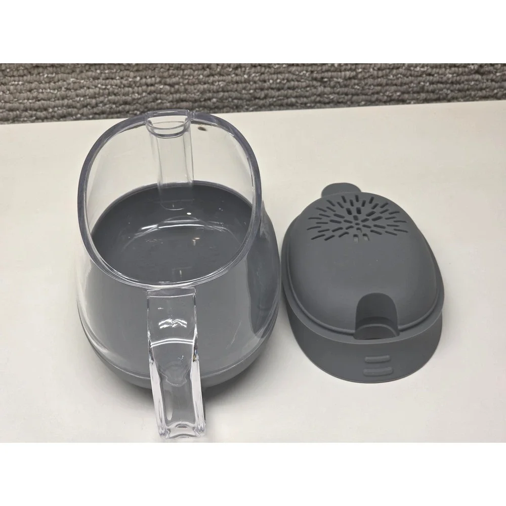 Tovolo Fat Separator Gravy Strainer Grey‎ Silicone Lid Clear Plastic 5 Inch